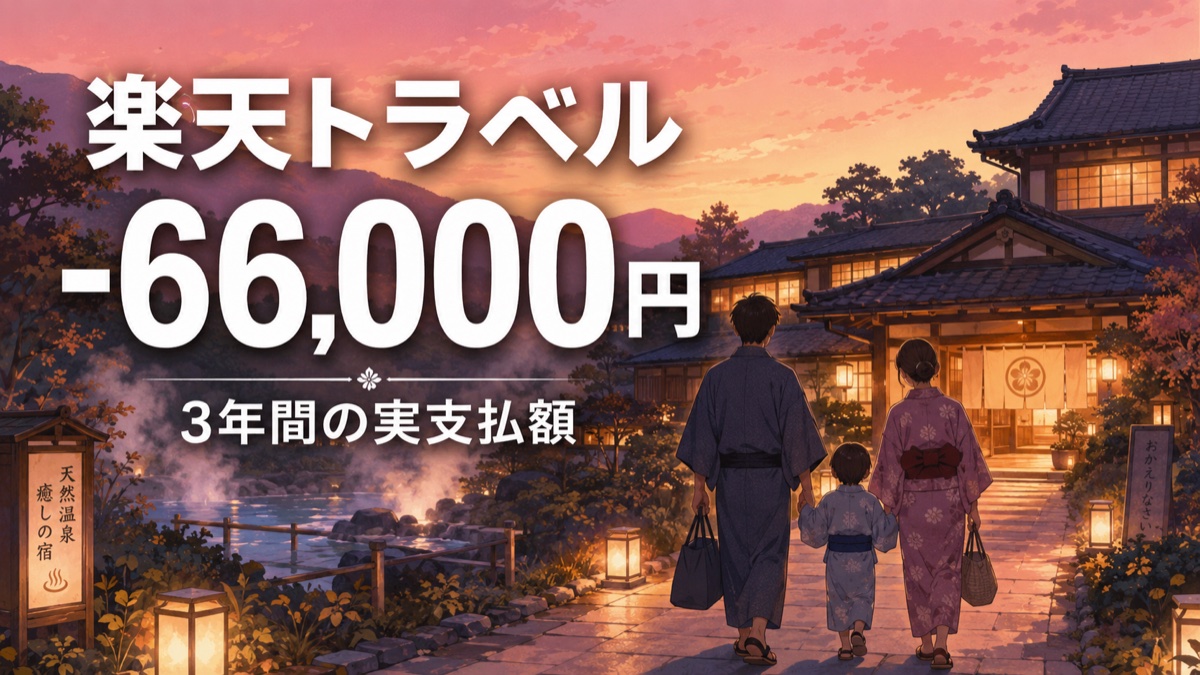 クーポン後の支払額は”嘘の節約額”だった｜楽天トラベル3年分の”真の実質支払額”を計算してみた47歳パパの記録