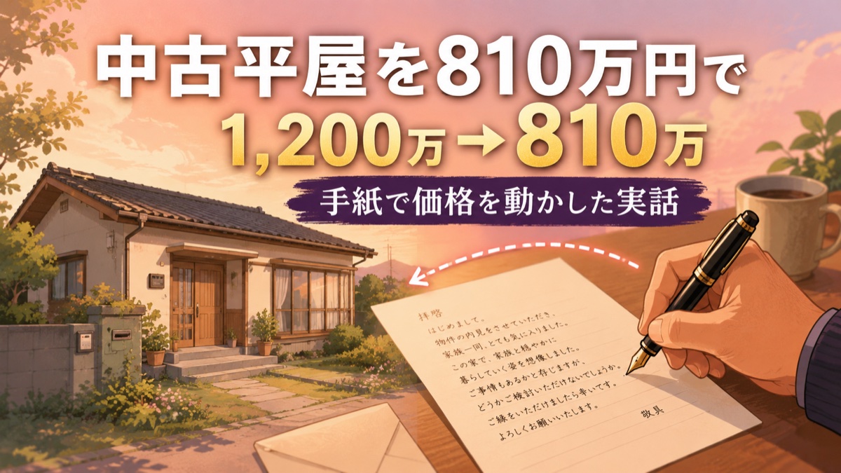 中古平屋を810万円で購入した実体験のアイキャッチ